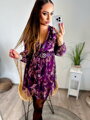 Moderné dámske krátke šaty fialové