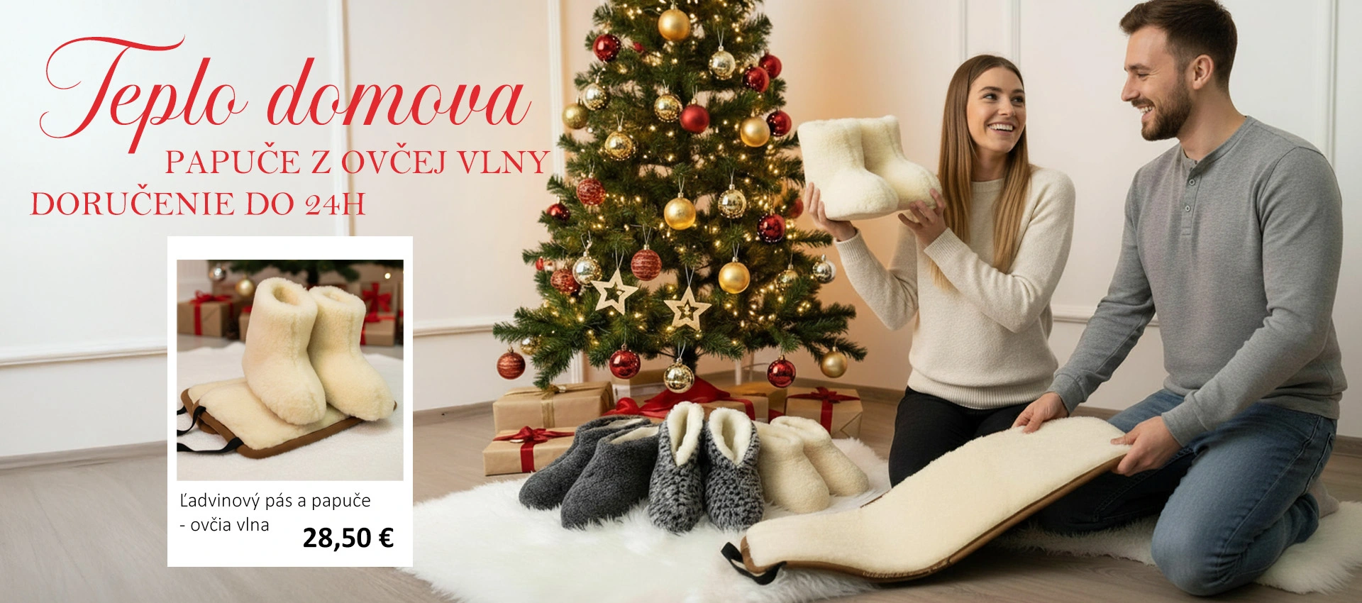 PAPUČE Z OVČEJ VLNY