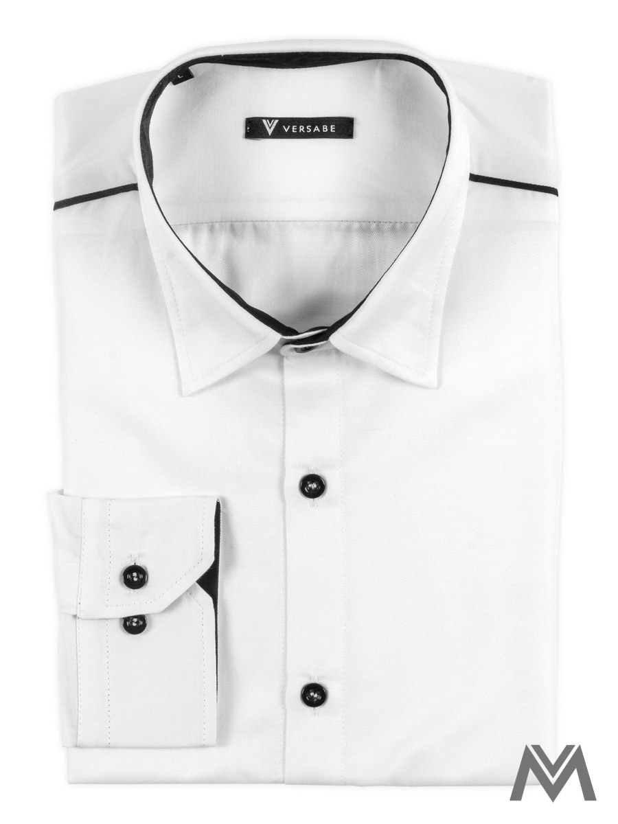 biela panska košeľa, luxusná, košeľa do obleku, pohodlná, praktická, slovenská výroba, versabe