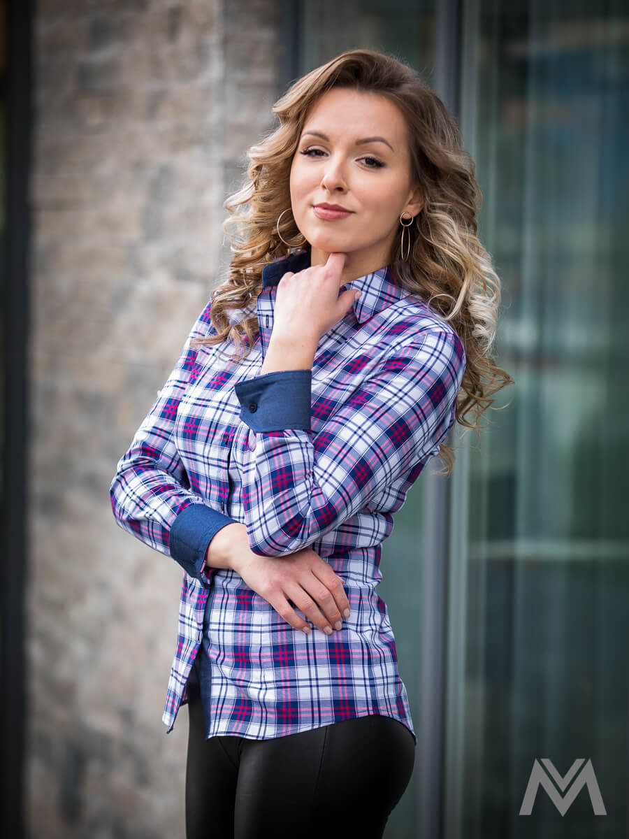 dámska košela, dámske oblečenie, elegantná košeľa, spoločenské oblečenie, oblečenie do práce, košeľa pre ženu, karovaná košeľa, karo 