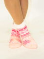 Úžasné dievčenské teplé ponožky Vianočný zázrak ružové