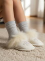 Detské papučky vločka biela 03 veľ. 27-34