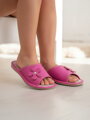 Detské papučky kožené, ružové 05 