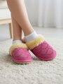 Detské papučky ružové s umelou kožušinkou 02 veľ 27-34