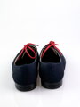 Chlapčenské detské spoločenské kožené topánky 99 modré nubuk