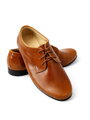 Chlapčenské detské spoločenské kožené topánky 299 hnedé 