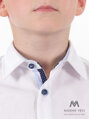 Detská chlapčenská košeľa VS-PK-1709-B biela SLIM-FIT
