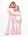 Detské ružové zvonové bavlnené legíny VSB BELLSY