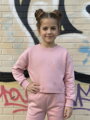 Dievčenská babypink croptop mikina VSB IWY