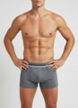Pánske sivé bavlnené boxerky PAMUT 