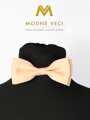 Pánsky motýlik s vreckovkou do saka jemne marhuľový