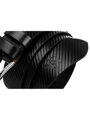 Pánský kožený pásek s vroubky RPM-05-PUM black