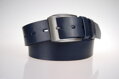 Kožený luxusný pánsky opasok tmavo modrej farby 4cm