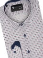 Pánska košeľa VS-PK-1907 biela so vzorom 