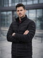 Štýlová pánska bunda v čiernej farbe 