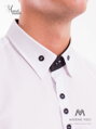 Luxusná pánska biela športovo elegantná košeľa SLIM FIT STRIH VS-PK-1710