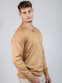 Pánsky elegantný N20 camel sveter s výstrihom do V