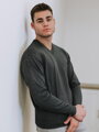 Pánsky sveter N07 tmavo sivý
