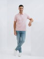 Pánske polo tričko VSB LEE v ružovej farbe
