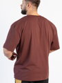Pánske oversize tričko VERSABE v čokoládovej farbe