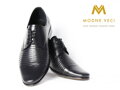 Elegantné topánky - kožené model 218 - čierne