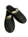 Pánske kožené papuče v čiernej farbe 19 A