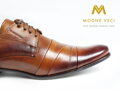 Hnedé elegantné topánky - kožené model 116