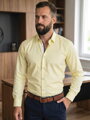 Luxusná pánska žltá košeľa s bodkou VS-PK-1735