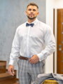 Klasická biela košeľa kryté zapínanie SLIM FIT