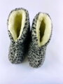 Úžasné papuče z ovčej vlny:)) teplučké:)) bodkované model 94