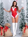 Dámske červené mikulášske body NAUGHLY SANTA