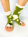  Dámske veselé ponožky s kravičkou EJ-2002