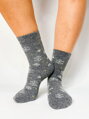 Dámske ponožky s vločkami sivé 