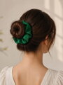 Scrunchie VSB gumka do włosów szmaragdowa