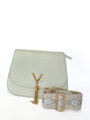 Štýlová dámska crossbody krémová kabelka