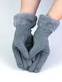 Dámske štýlové rukavice v sivej farbe