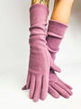 Dámske dlhé rukavice vo fialovej farbe 