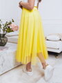 Dámska týlová midi sukňa v žltej farbe 