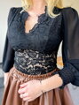 Čierne čipkované body 
