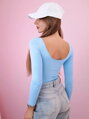 Dámske babyblue body s dlhým 11208 rukávom 