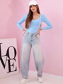 Dámske babyblue body s dlhým 11208 rukávom 