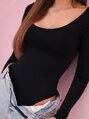 Dámske body s hlbokým 11208 výstrihom 