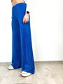 Dámske extravagantné nohavice v modrej farbe 