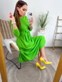 Romantické dámske šaty v zelenej farbe