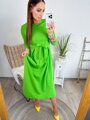 Romantické dámske šaty v zelenej farbe