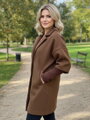 Dámsky hnedý kabát 