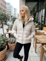 Dámska zimná krátka bunda krémová 