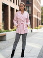 Dámsky jarný kabát VSB ružovo-perleťový 