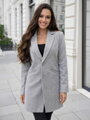 Dámsky kabát v šedej farbe 