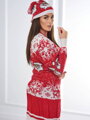 Vianočný set 1005 sveter + čiapka + podkolienky červená